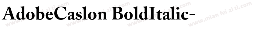 AdobeCaslon BoldItalic字体转换